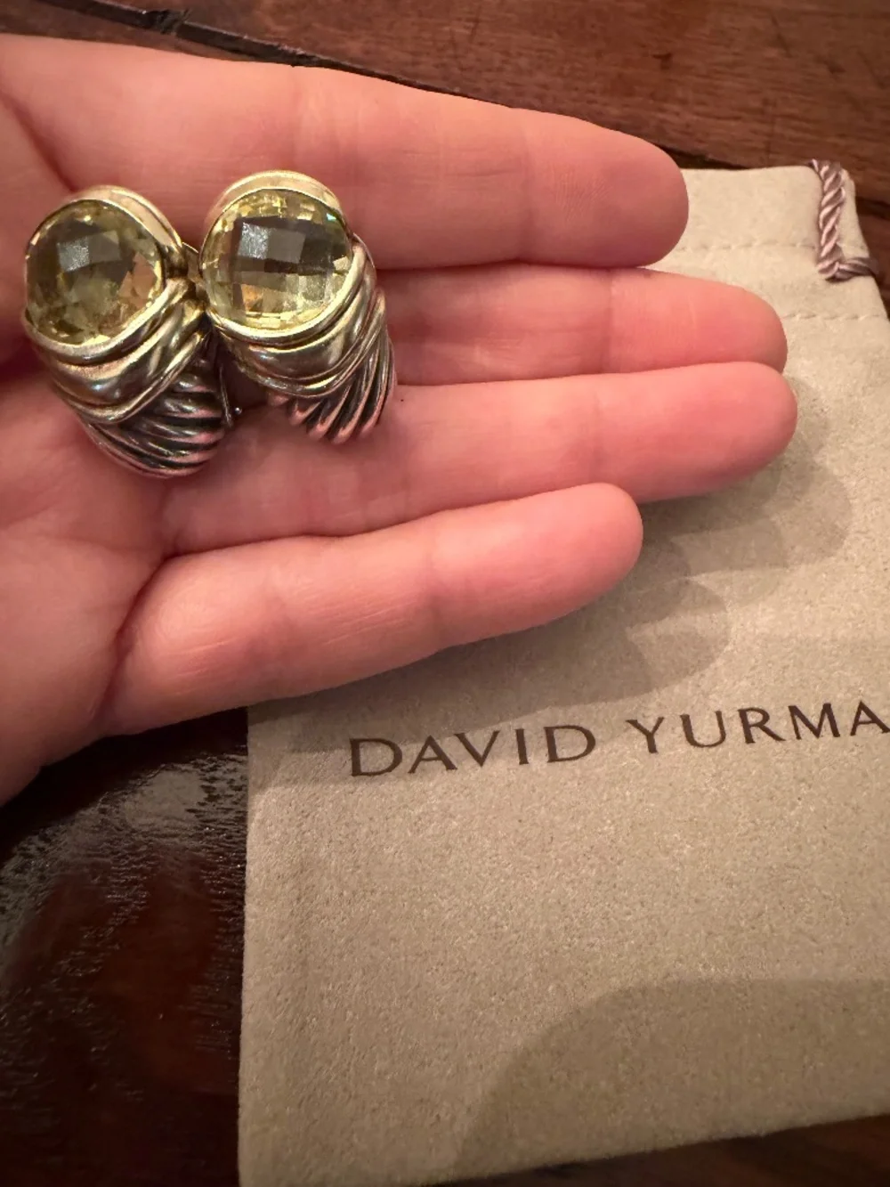 David Yurman cable classic shrimp huggie earrings